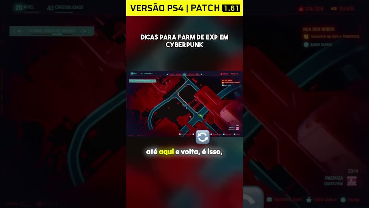 Dicas para farm de exp em Cyberpunk Versão PS4 1.6